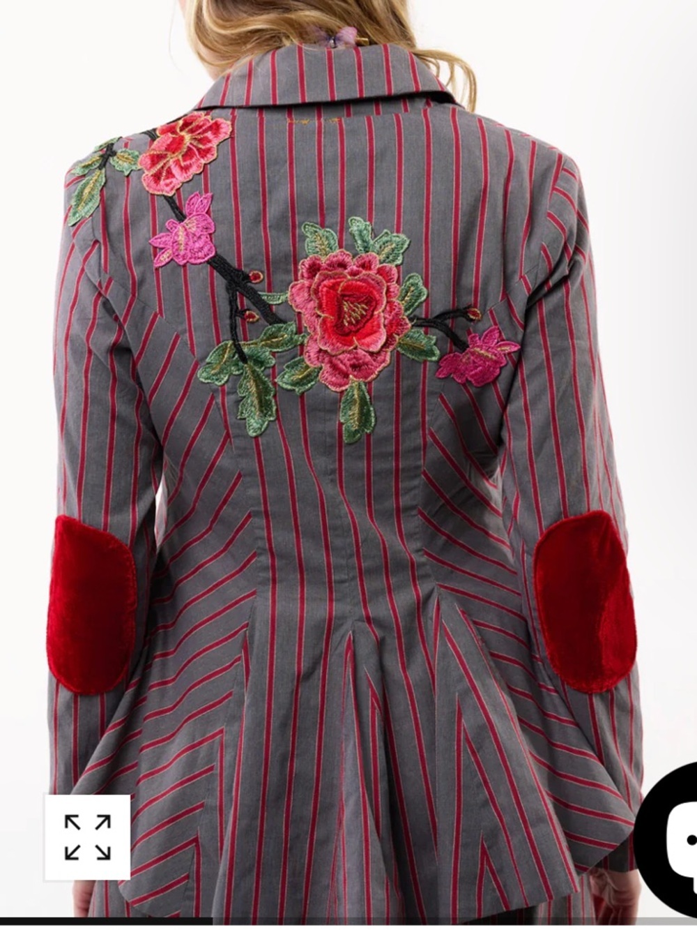 Aratta Silent Journey Statement Embroidered Blazer NWT - Picture 4 of 15